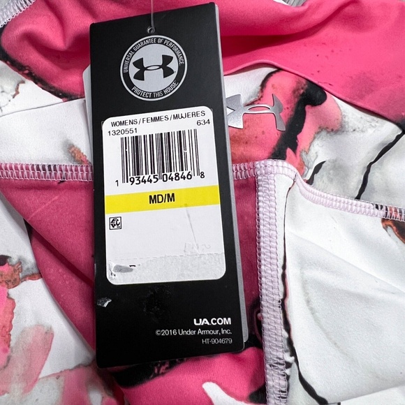 Under Armour Women Heatgear Training Crop Tight 1320551-634 Pink Grey NWT Size M - Picture 8 of 11